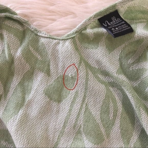 Noelle Sage White Floral Fringe Poncho One Size - Picture 3 of 6